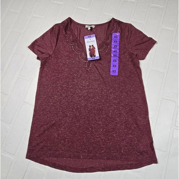 Ella Moss Lace V-Neck Top XS - Picture 1 of 1